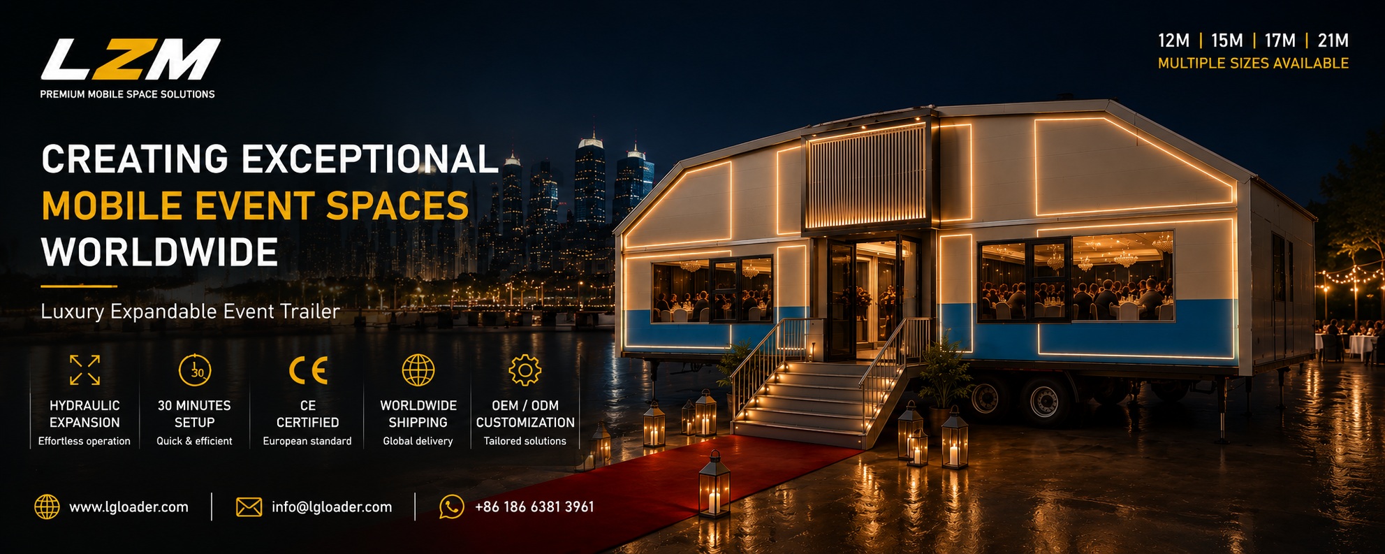 Luxury Expandable Event Trailer | Mobile Event Venue | LZM